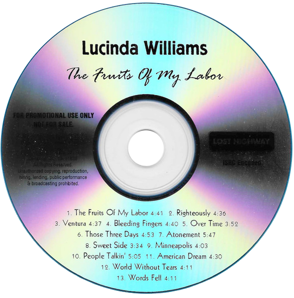 fruits of my labor promo cd